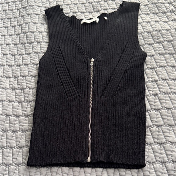 Sandro Tops - Sandro Black Ribbed Knit Tank Top